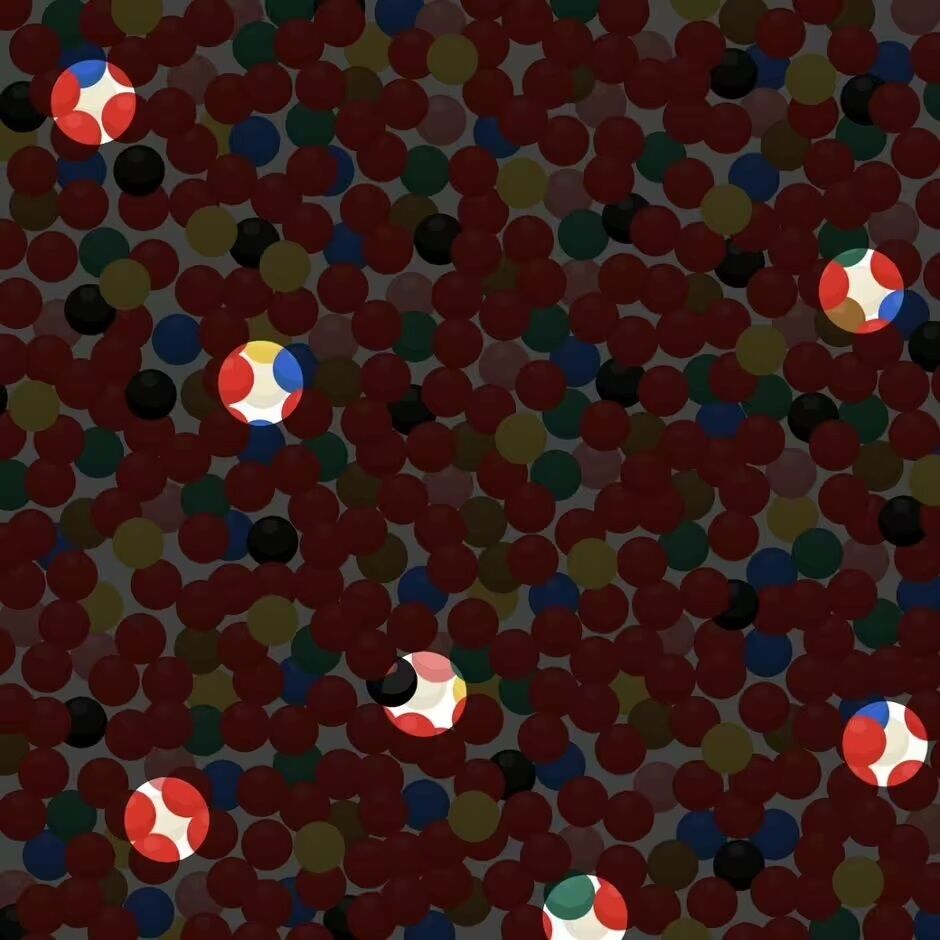 Знайдіть білі кульки: складна головоломка, що тренує зір