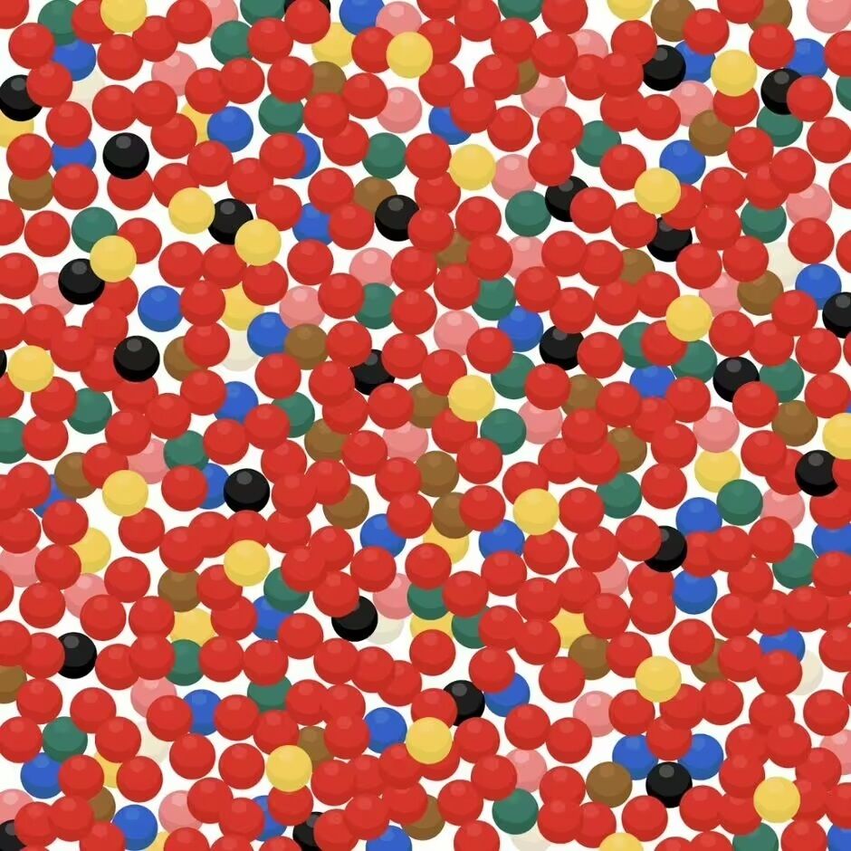 Найдите белые шарики: сложная головоломка, что тренирует зрение