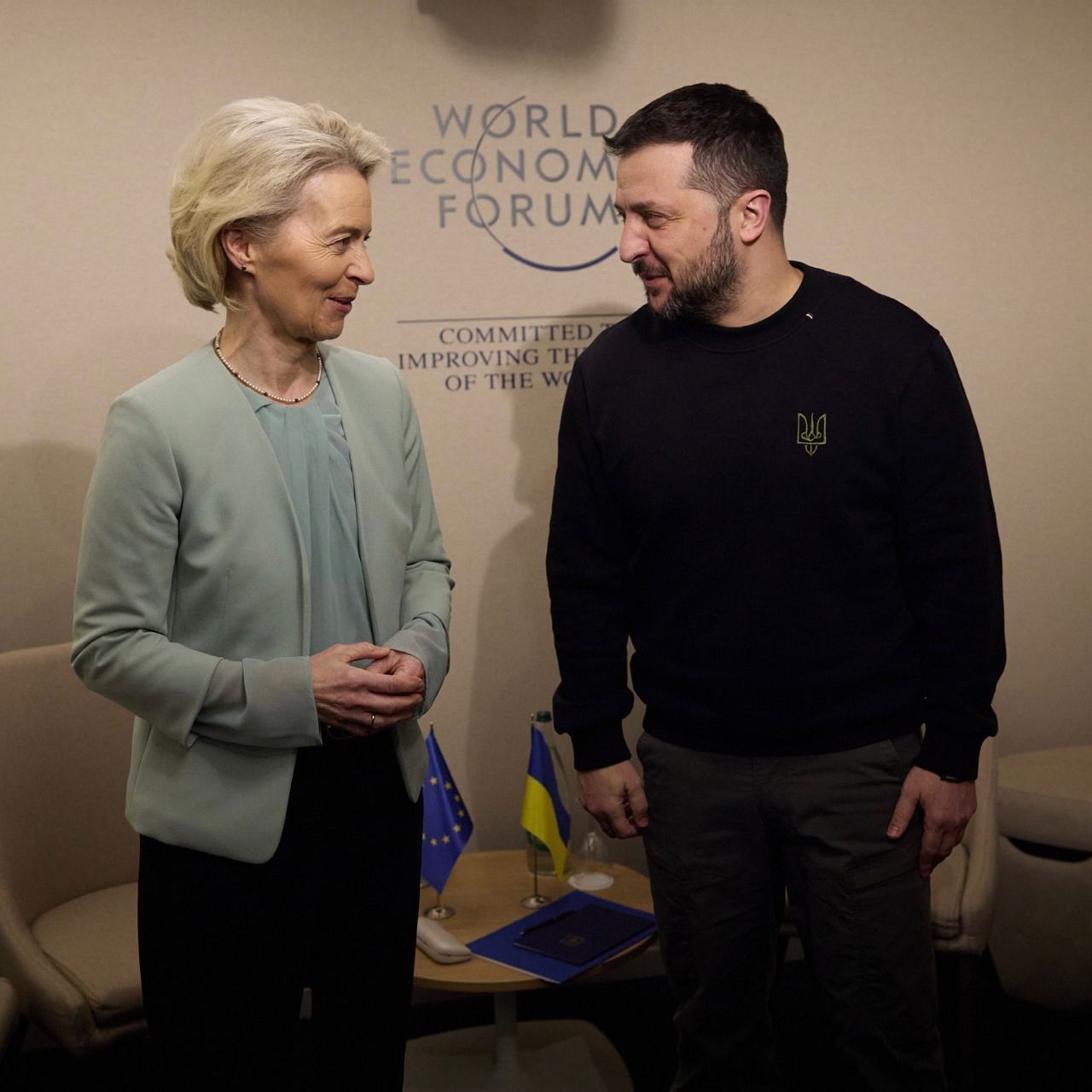Зеленський у Давосі обговорив з фон дер Ляєн ключові пріоритети відносин між Україною та ЄС. Фото