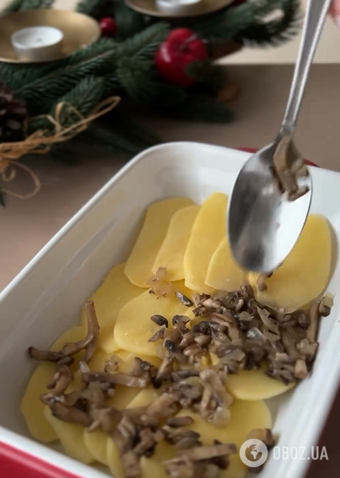 Не просто пюре: сытный картофельный гратен с грибами на обед