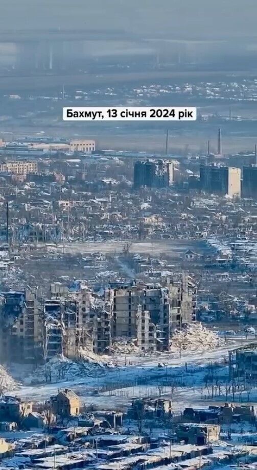 Город-руина: в сети показали последствия разрушений армией РФ в Бахмуте. Видео