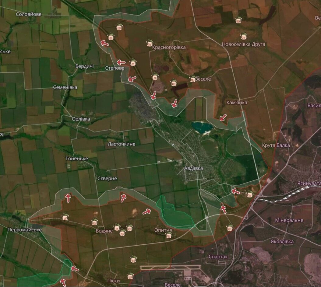 Оккупанты уменьшили количество штурмов на Авдеевском направлении: в ВСУ объяснили, что происходит. Карта