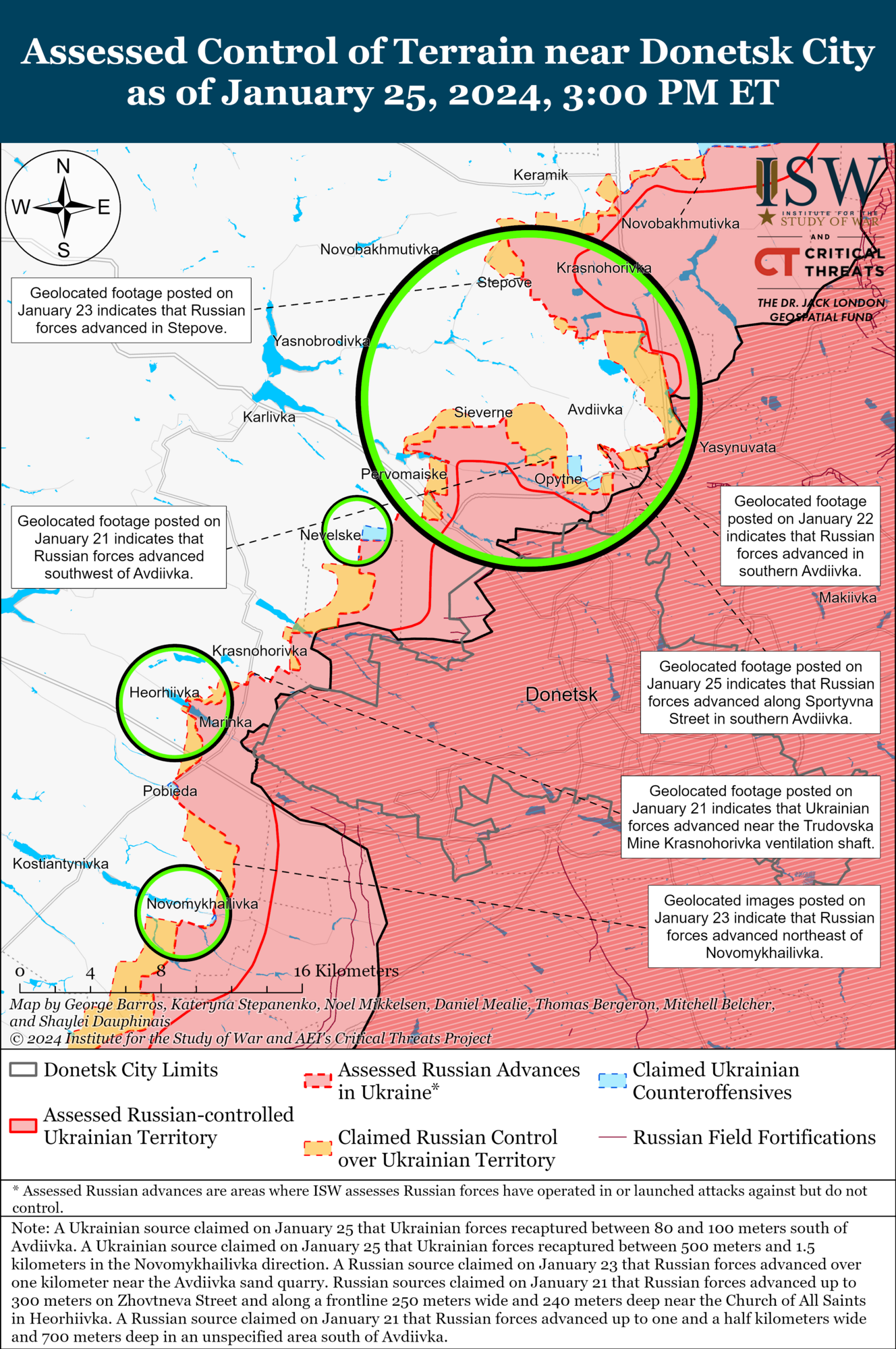 Оккупанты продвинулись возле Авдеевки, но у ВСУ тоже есть успехи: в ISW оценили ситуацию. Карта