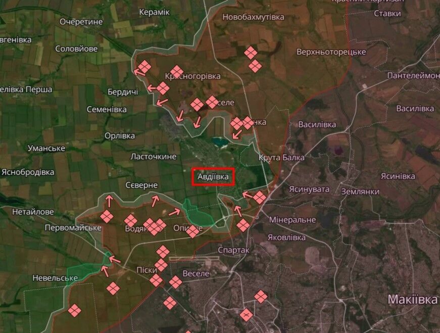 Окупанти просунулися біля Авдіївки, але в ЗСУ теж є успіхи: в ISW оцінили ситуацію. Карта