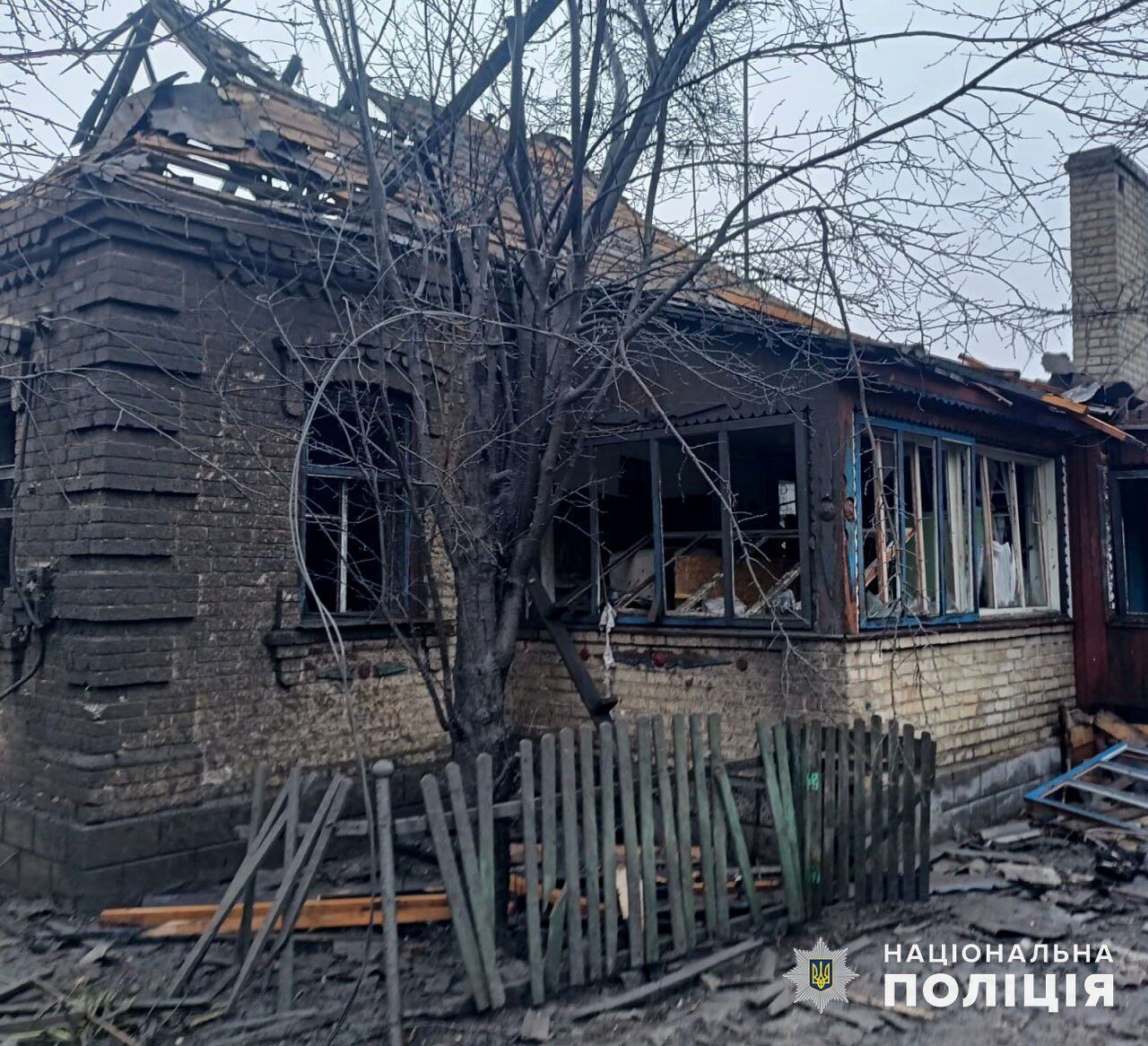 Частный дом после российского обстрела