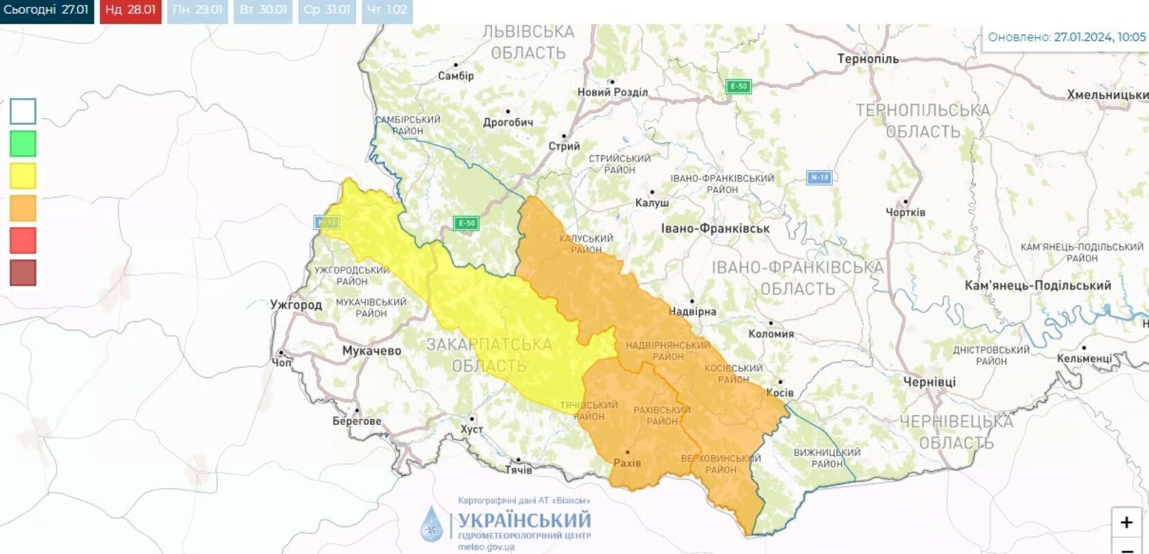 В Украину снова вернутся морозы: синоптики дали прогноз до конца января. Карта