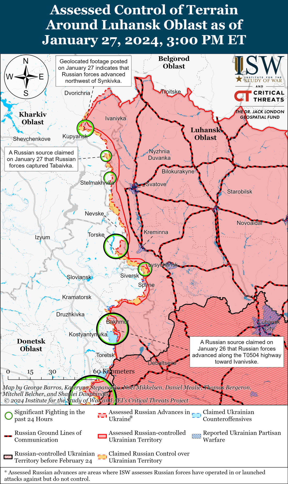 Оккупанты усилили давление на Купянском направлении: карты боев от ISW