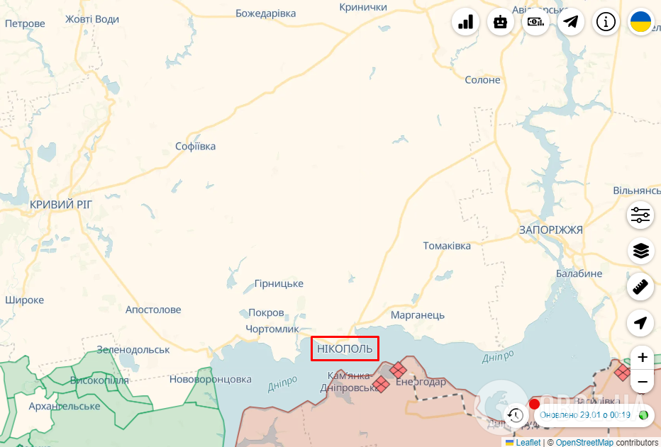 Нікополь (Дніпропетровська область) на карті