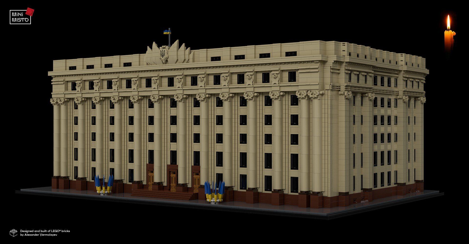 Николаевский дизайнер из LEGO воспроизводит разрушенные обстрелами РФ здания. Фото и видео