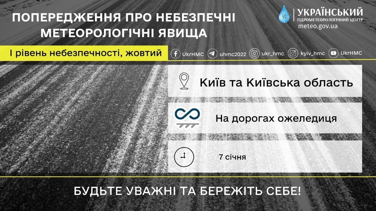 Снег, гололедица и до -12°С: подробный прогноз погоды по Киевской области на 7 января