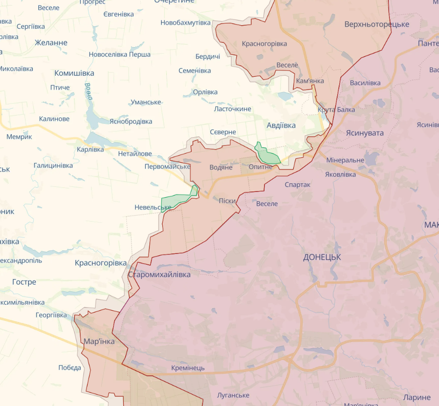 ЗСУ відбили ворожі атаки біля Авдіївки і Вербового, уражено пункт управління ворога і два склади БК – Генштаб
