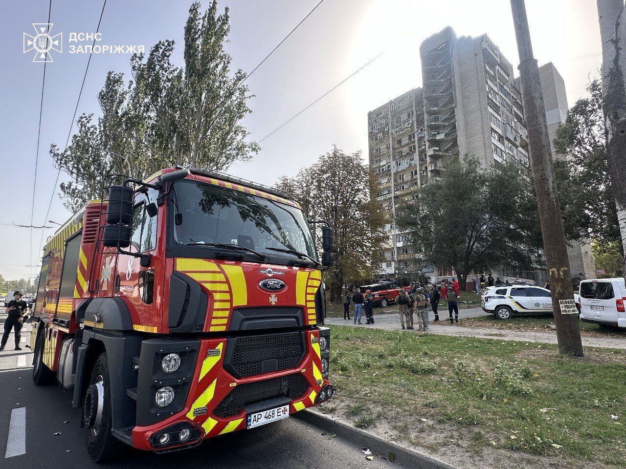 Обстрел врагом города Запорожье