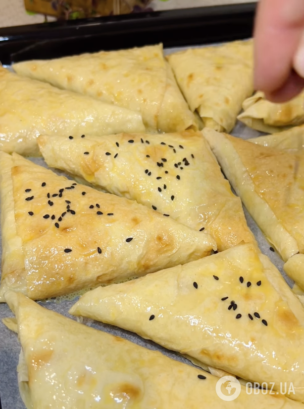 Вкусные конвертики с творогом