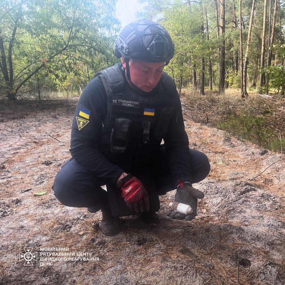 На Київщині місцеві мешканці під час пошуку грибів знайшли уламки ракети. Подробиці і фото