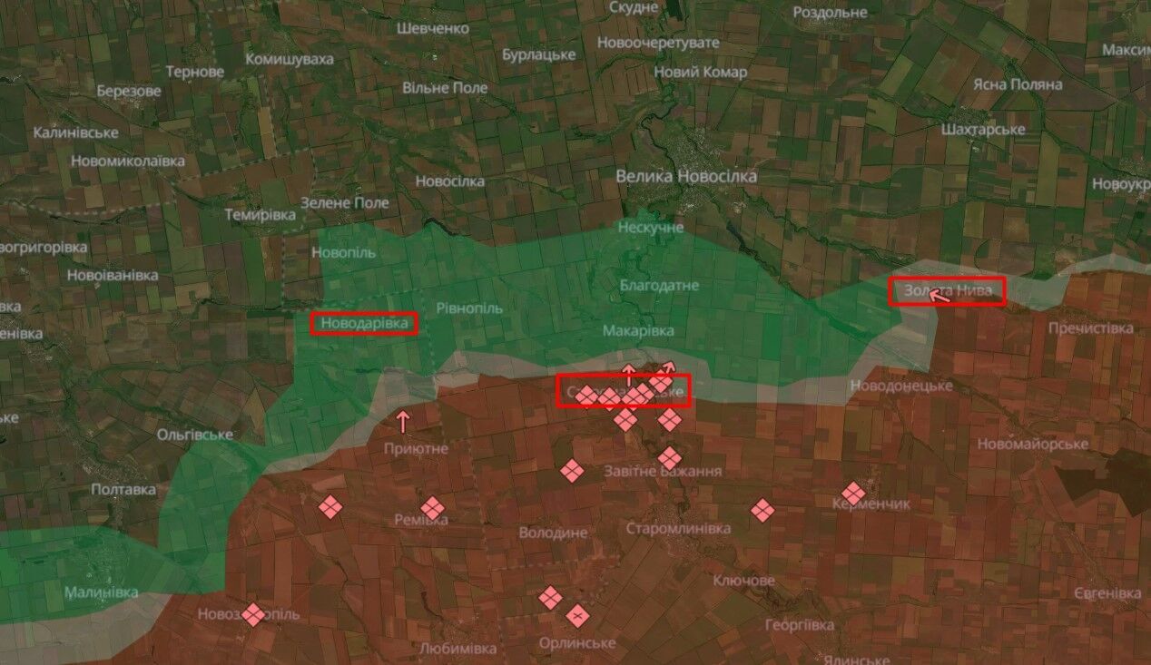 Оккупанты возобновили атаки на границе Донецкой и Запорожской областей: в ISW раскрыли замысел врага. Карта