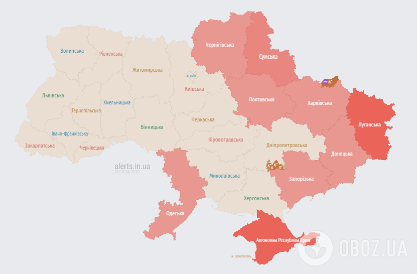 Карта повітряної тривоги