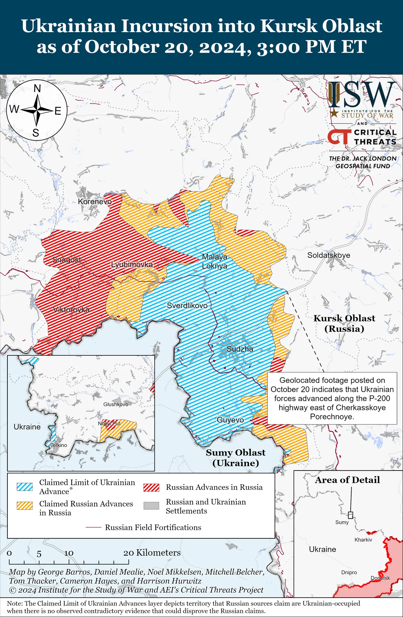 Сили оборони просунулися на північ від Суджі на Курщині, російські війська проводять контратаки – ISW 