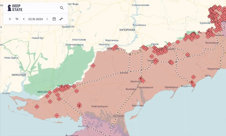 За добу на фронті відбулося 166 бойових зіткнень, найгарячіша ситуація на двох напрямках – Генштаб