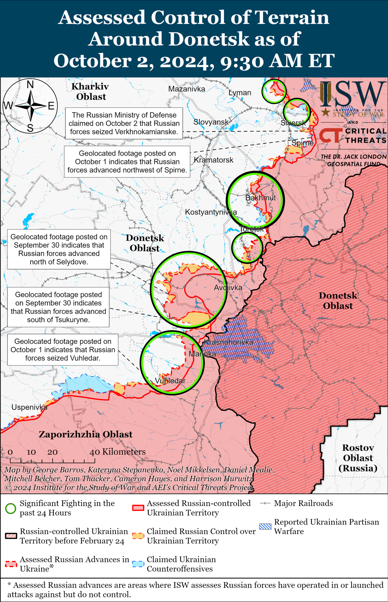 Окупанти продовжили наступ на Донеччині, у ворога є просування: в ISW оцінили ситуацію. Карта