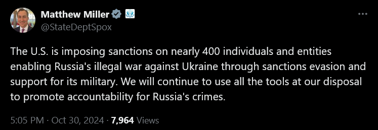 США ввели санкции против около 400 человек и организаций, помогающих России