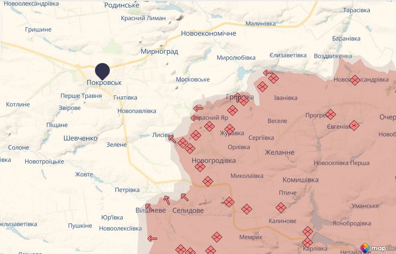 Самой горячей остается ситуация на Кураховском и Покровском направлениях: всего произошло 134 боевых столкновения – Генштаб