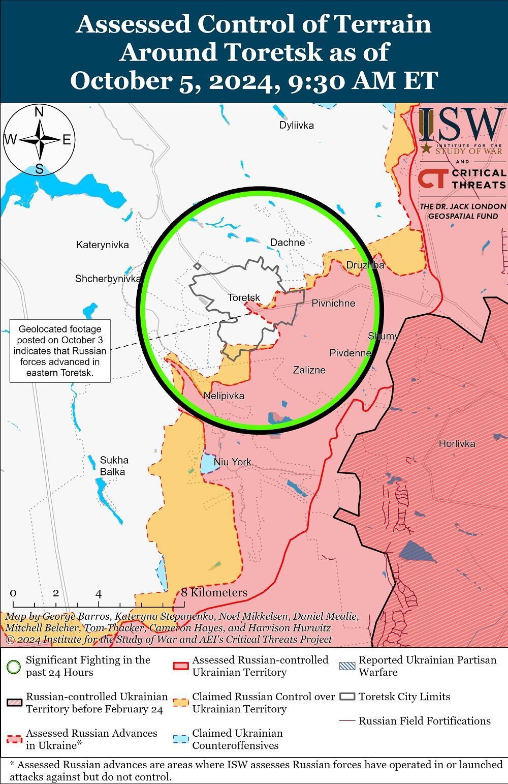 ISW: армия РФ пытается наступать в Харьковской области, однако подтвержденных изменений линии фронта нет. Карта