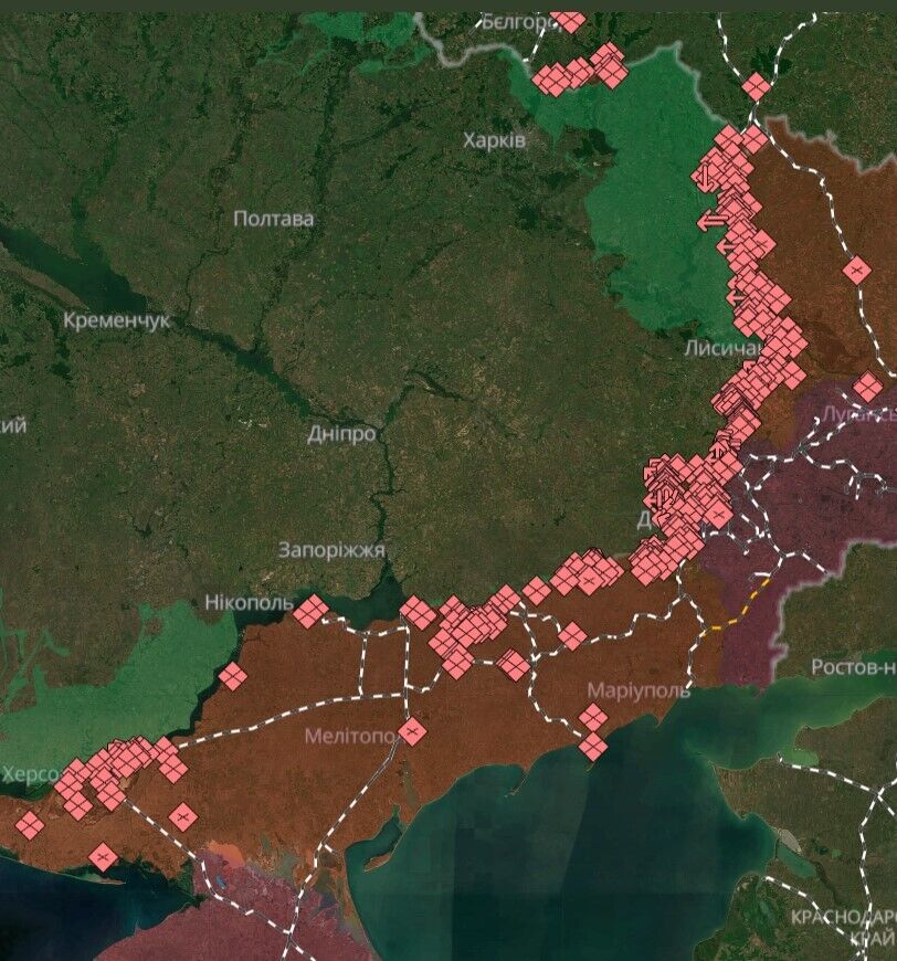 ЗСУ відбили десятки атак на Покровському та Куп'янському напрямках: у Генштабі розповіли про ситуацію. Карта