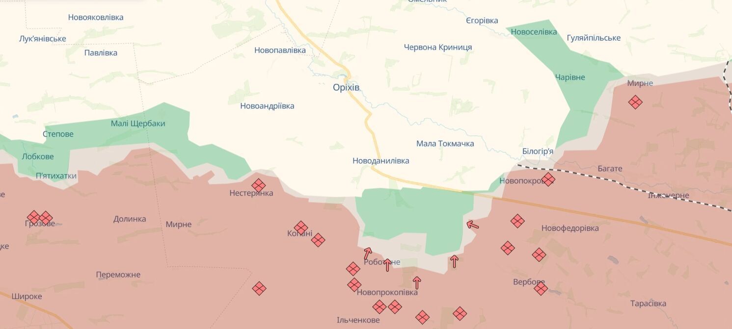 Росіяни перекидають до Роботиного на Запоріжжі штурмові групи і проводять розвідку – Сили оборони
