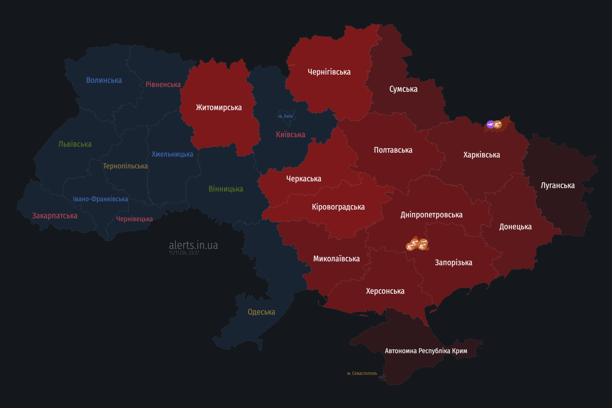 Карта тривог