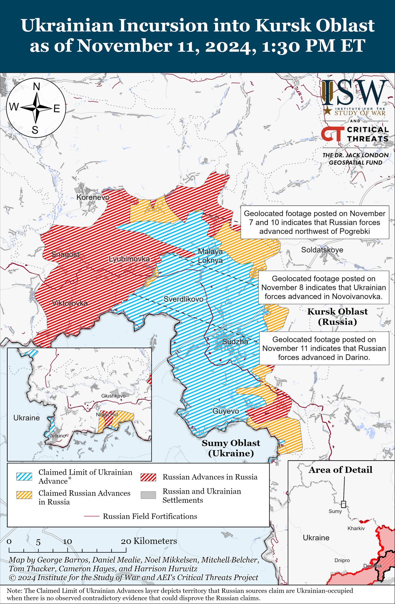 У Сил оборони та військ Путіна є просування на Курщині: в ISW розповіли, де йдуть бої. Карта