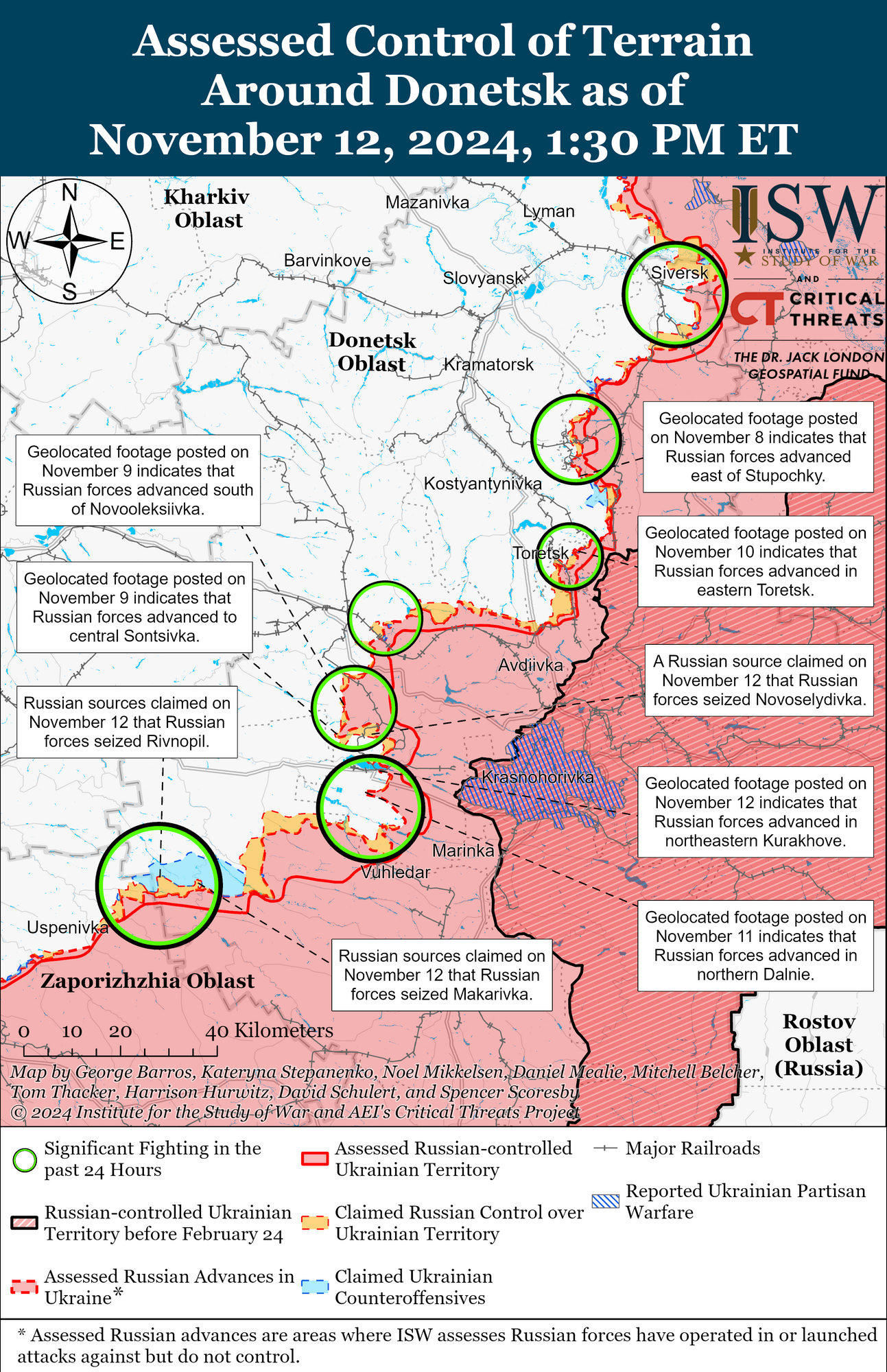 Війська РФ просунулися в районі Курахового і продовжують атаки: аналіз ISW