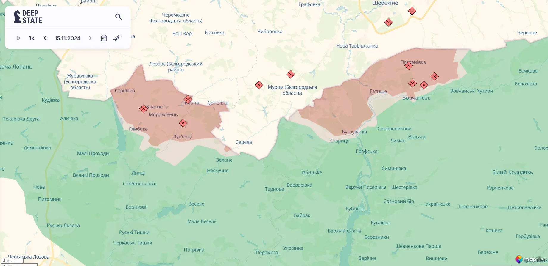 У Генштабі назвали два напрямки фронту, де російські війська найактивніші: на які міста націлився ворог. Карта 