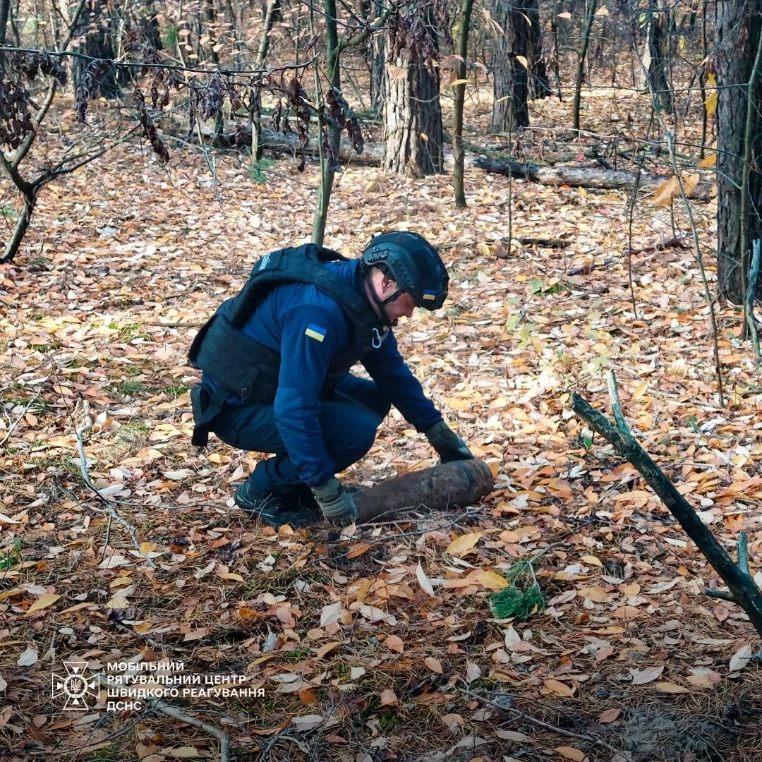 Міг вибухнути в будь-який момент: у лісі під Києвом місцеві жителі замість грибів виявили небезпечну знахідку. Фото