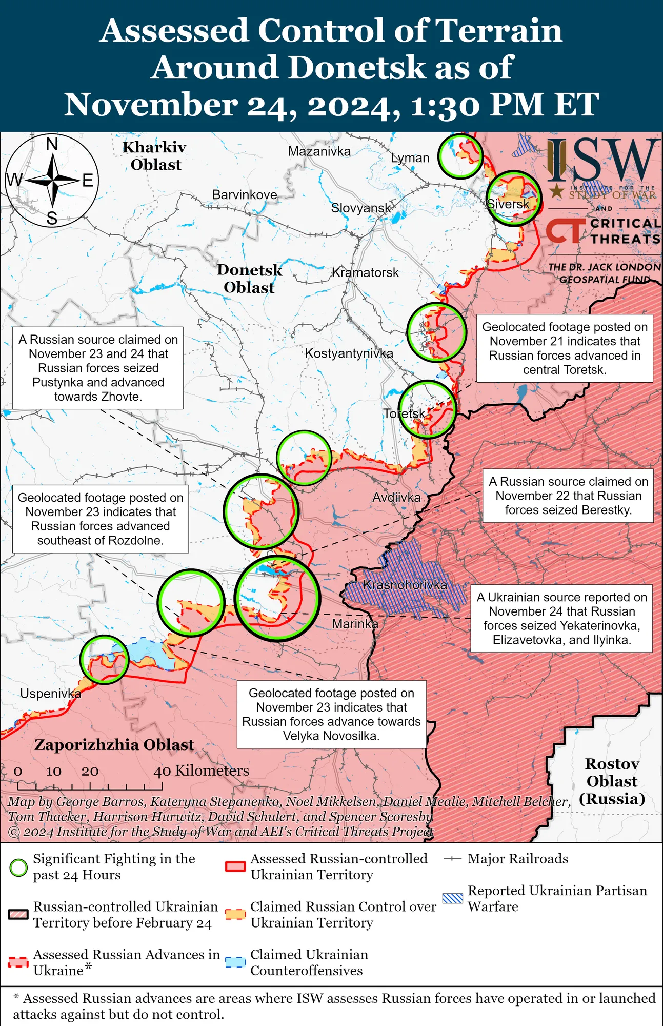 Війна в Україні не зайшла у глухий кут: в ISW проаналізували поточну ситуацію на фронті. Карта