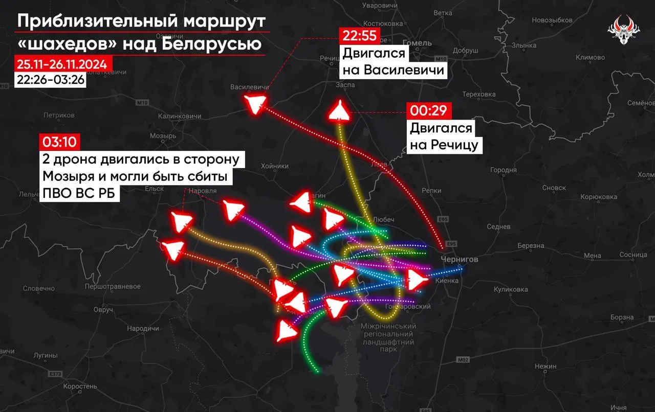 На территории Беларуси ночью "потерялись" пять "Шахедов", на перехват поднимали авиацию - Гаюн