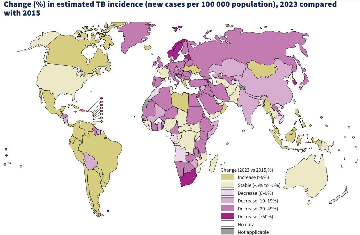 ВОЗ зафиксировала рекордный рост заболеваемости туберкулезом в мире