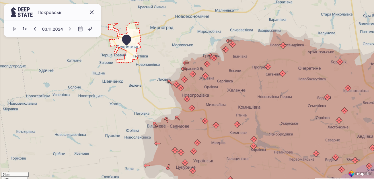 "Речь о Покровске стоит отложить": в НГУ рассказали о ситуации возле Селидово и Вишневого. Карта