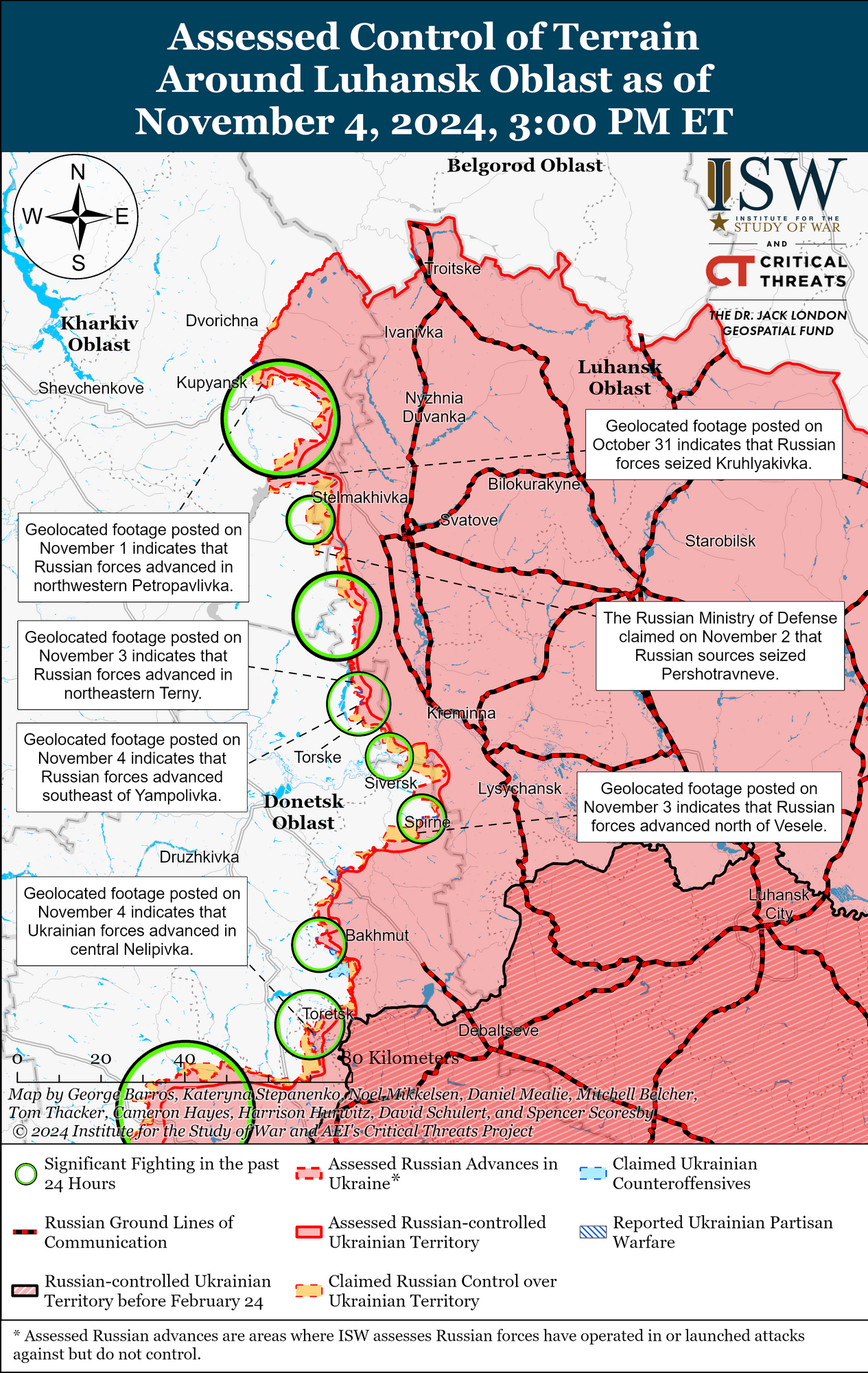 Окупанти просунулись в районі Торецька, у напрямку Курахового та Покровська: аналіз ISW