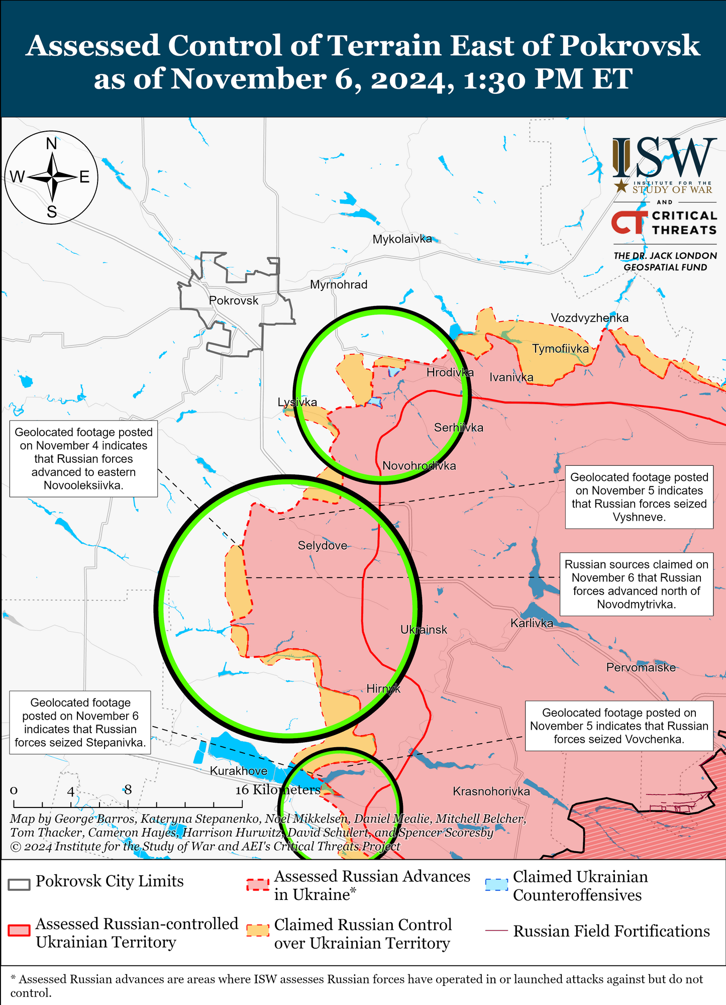 Российские войска продвинулись в направлении Покровска и Курахово: в ISW рассказали, где шли бои. Карта