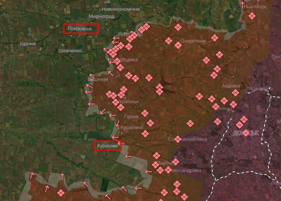 Ворог найактивніший на Покровському та Курахівському напрямках: у Генштабі розповіли про ситуацію на фронті. Карта