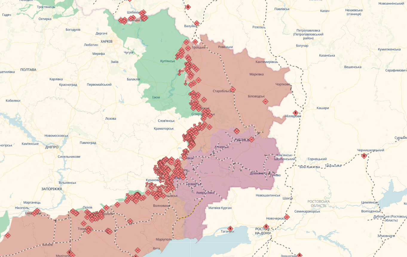 "Ситуація на фронті залишається складною": у Генштабі розповіли, де веде штурми ворог. Карта 