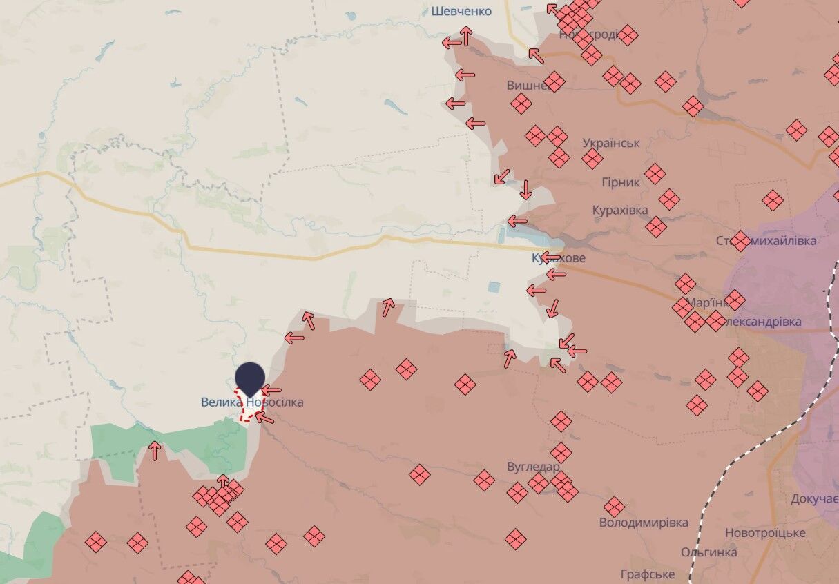 Окупанти прориваються до Великої Новосілки, є загроза для логістики Сил оборони – британська розвідка