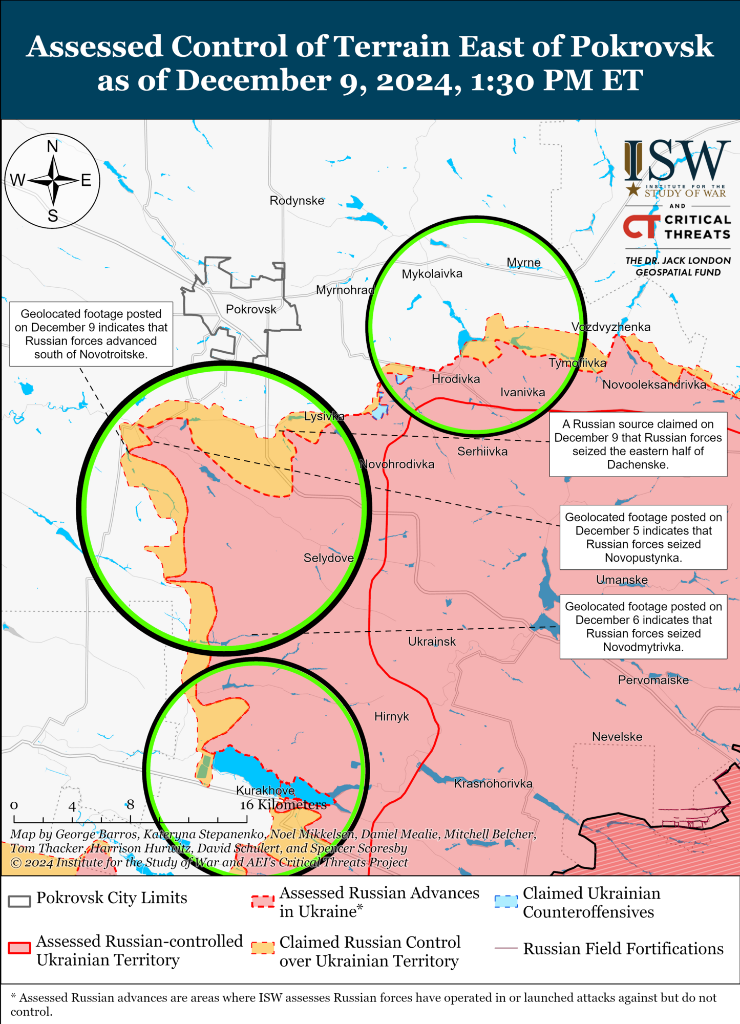 Российские войска продвинулись в районах Покровска и Великой Новоселки: в ISW оценили ситуацию. Карта