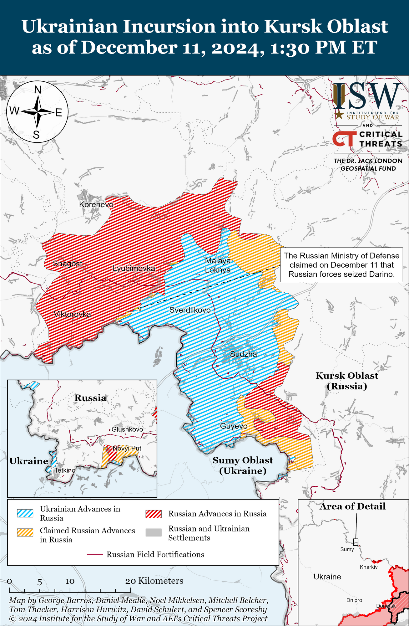 Територія Курської області РФ, де йдуть бої