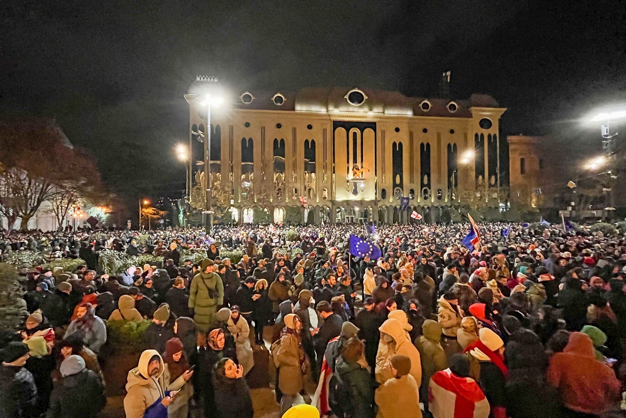 В Грузии продолжаются протесты в преддверии выборов президента: к активистам присоединились моряки и психологи. Фото и видео