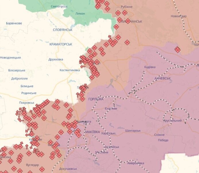 На Курахівському напрямку відбито понад 50 атак: у Генштабі розповіли, де проводить штурми ворог. Карта