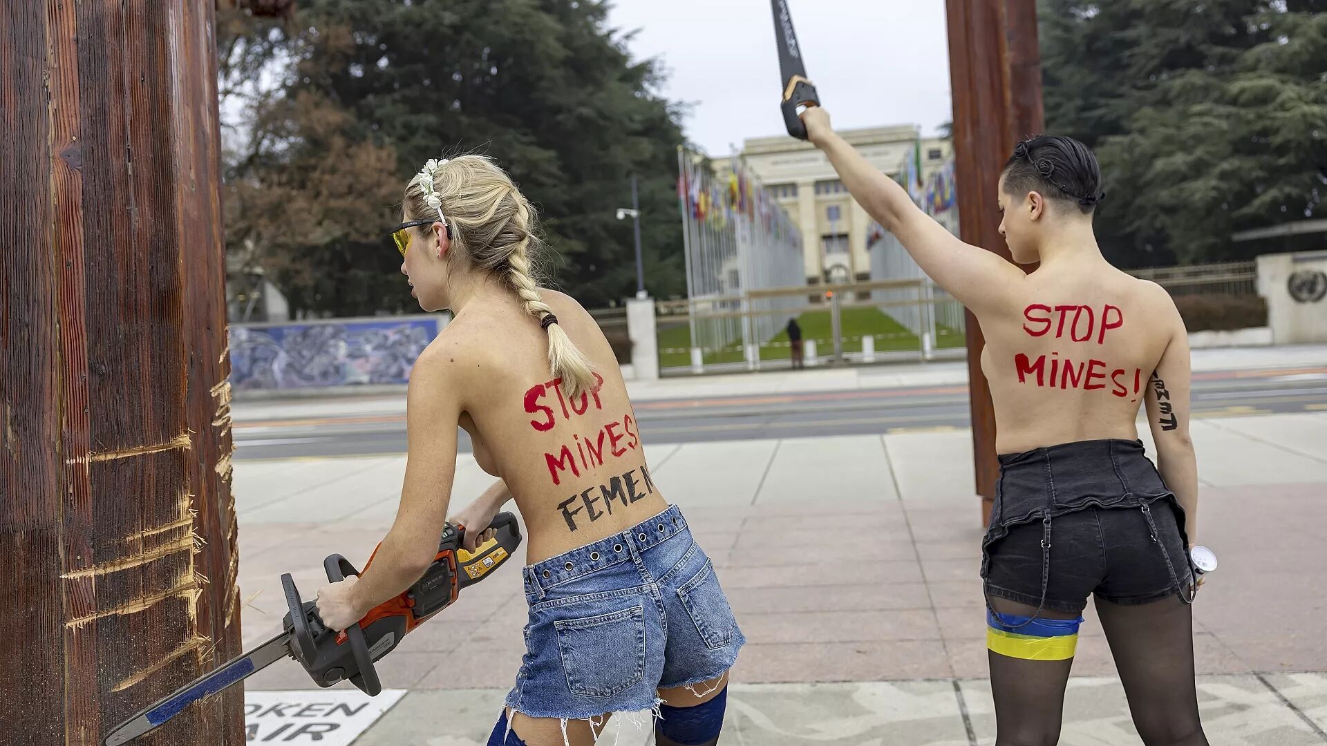 Учасниць Femen відпустили з в'язниці через дві доби після оголеної акції біля будівлі ООН у Женеві: що відомо
