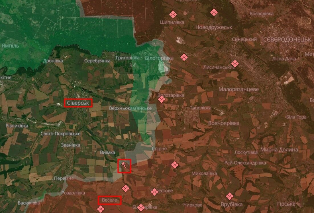 Окупанти провели механізовану атаку в напрямку Сіверська: в ISW пояснили, про що це свідчить. Карта