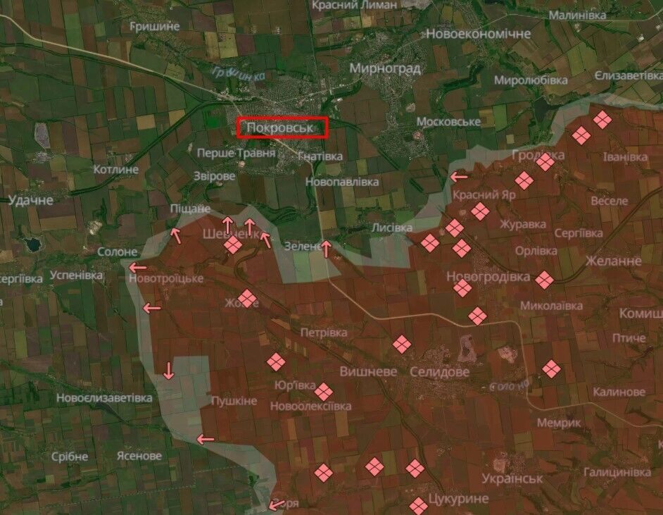 У ЗСУ розповіли, скільки сил Росія кинула на Покровський, Курахівський і Времівський напрямки