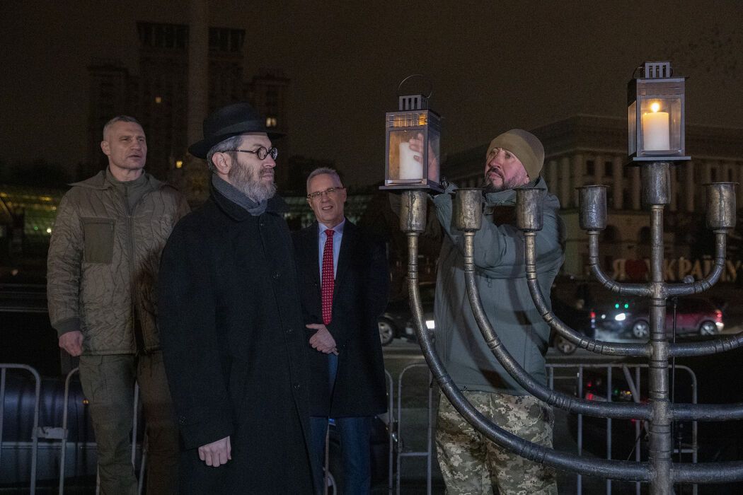 Кличко взяв участь у церемонії запалювання свічок на Ханукії, традиційно встановленій на Майдані Незалежності в столиці